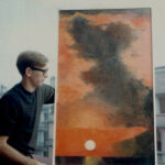 1 1964 tramonto olio su tela