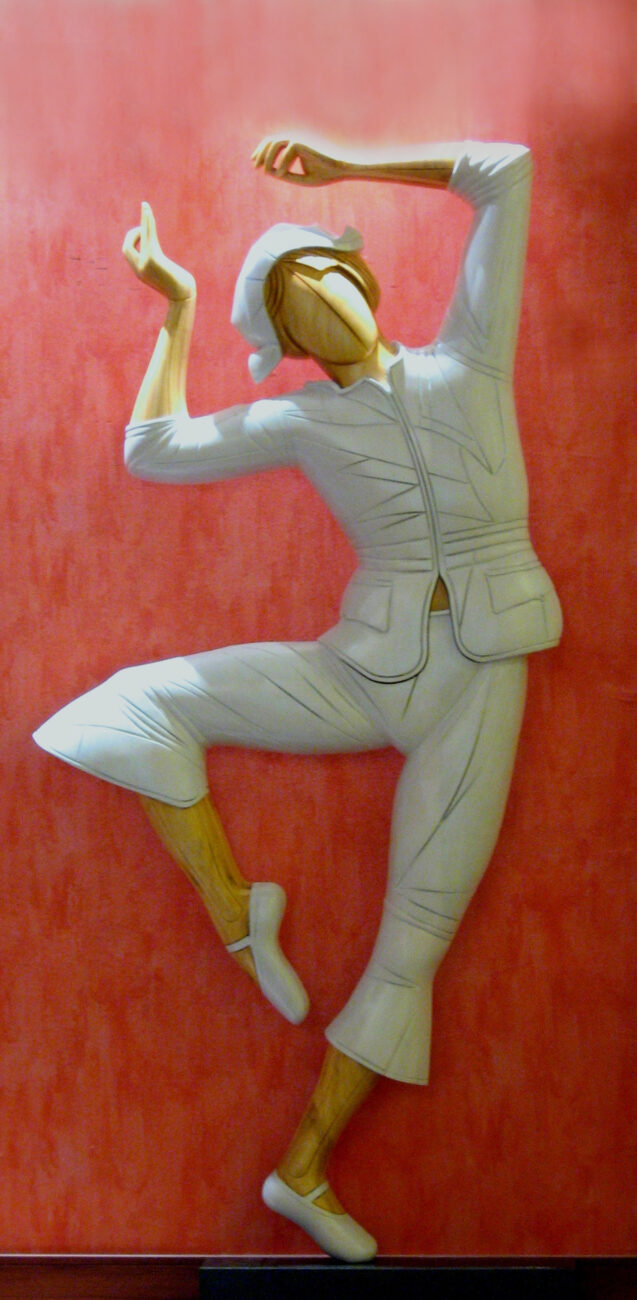 126 Pierrot lunaire scultura lignea policroma
