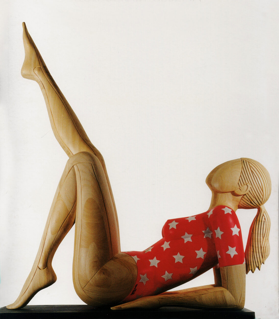 2004 donna con body a stelle cm.117x129