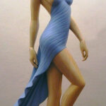 2005 donna abito azzurro cm.70x170