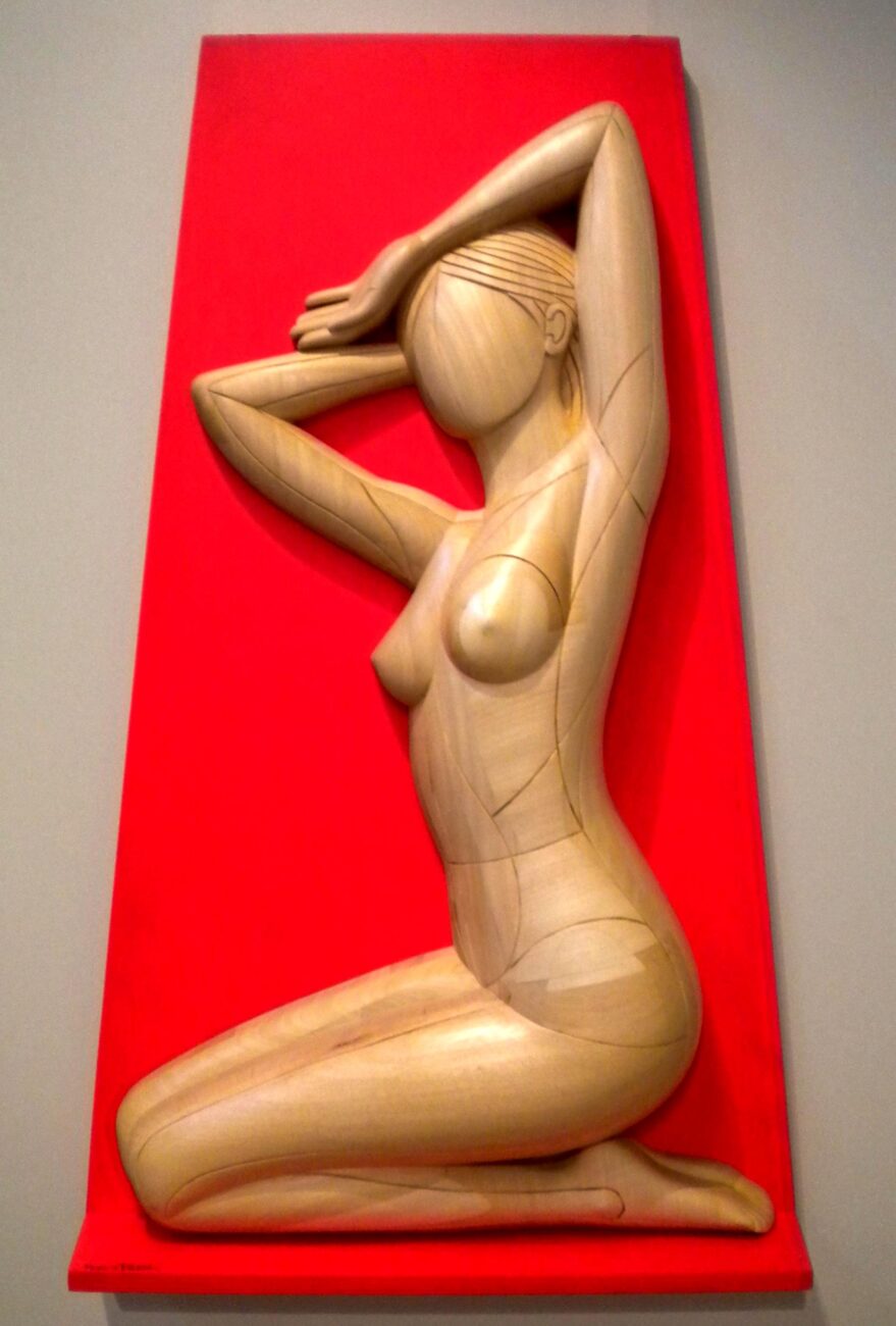 2009 nudo su pannello legno