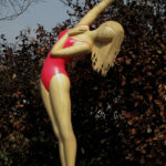 2011 ballerina body rosso, cm. 70x209