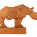 68 1976 rinoceronte scultura lignea