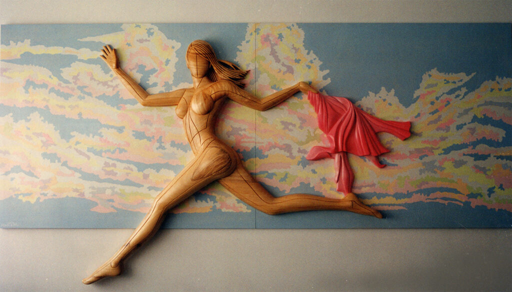 1997 donna e cielo, cm.300x154