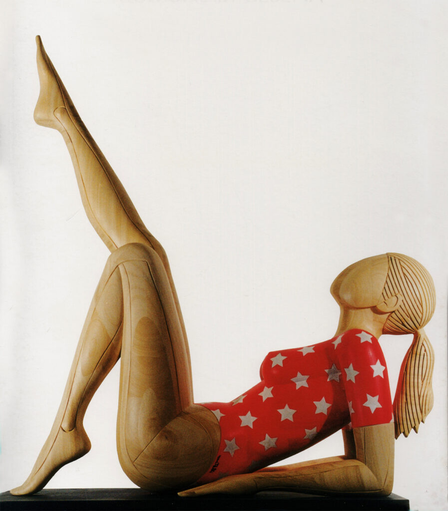 2004 donna con body a stelle, cm.117x129