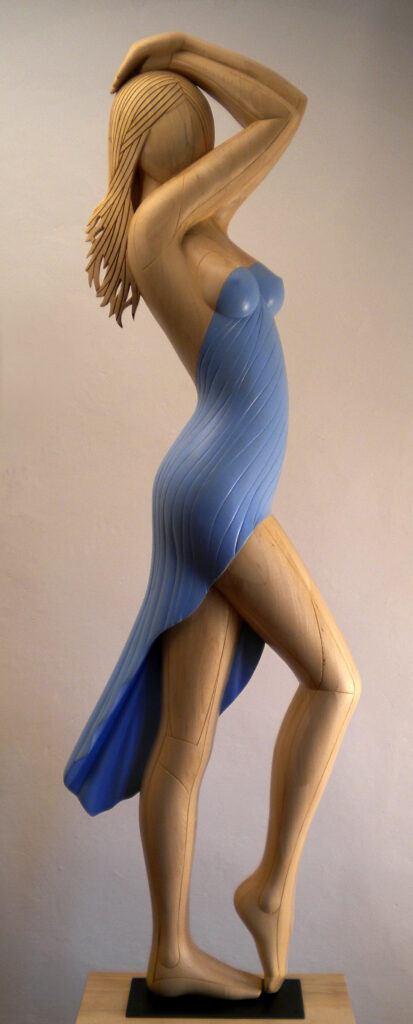 2013 donna abito azzurro, cm.60x172