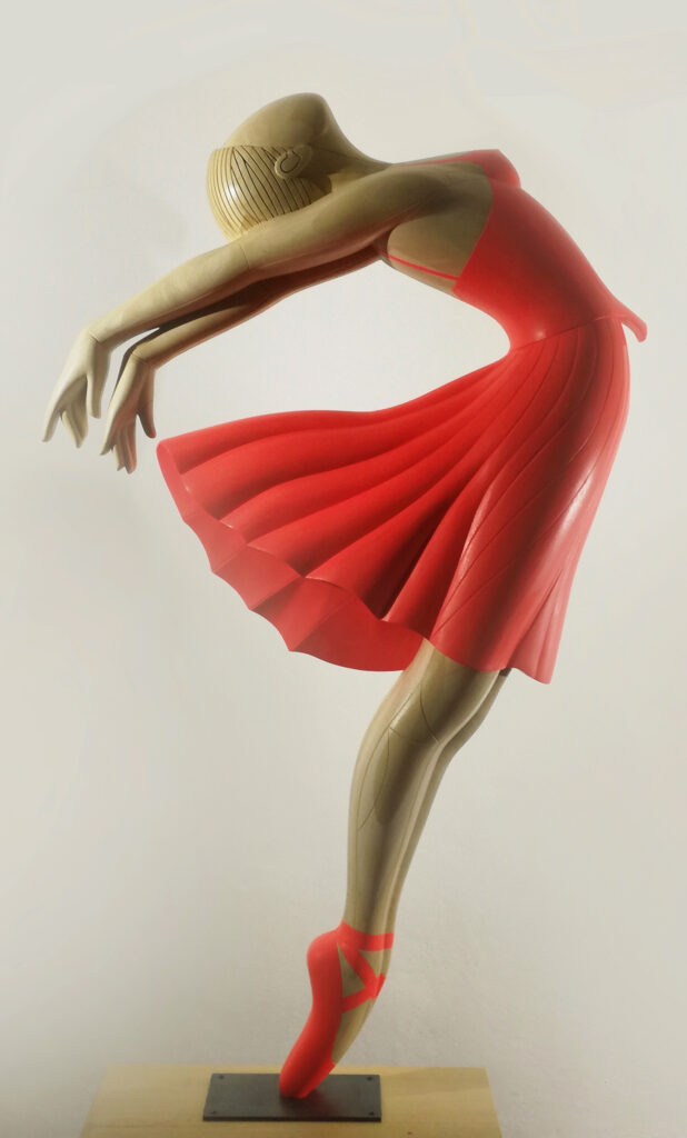 2017 ballerina abito rosso